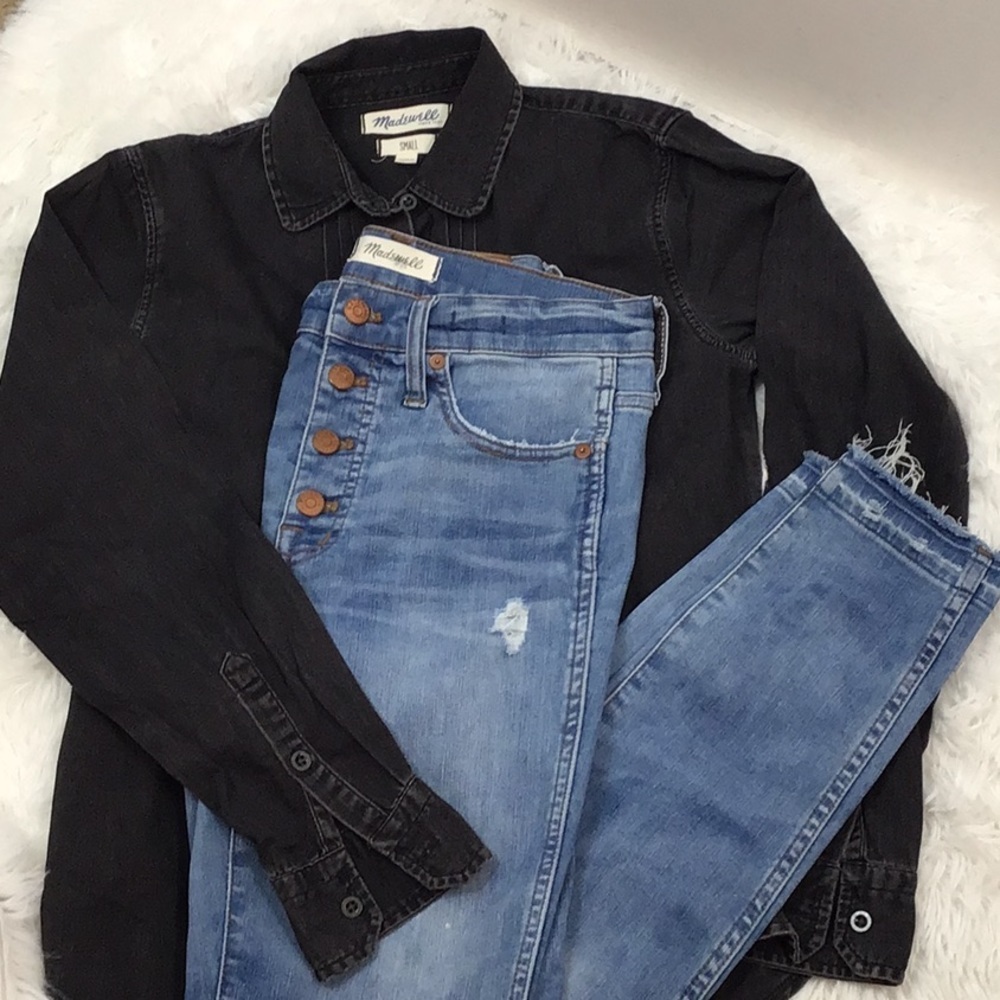 Madewell 10” high rise jeans/free top